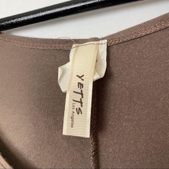 Yetts Brown Tunic Layering Top Size Large Boutique - Picture 2 of 6